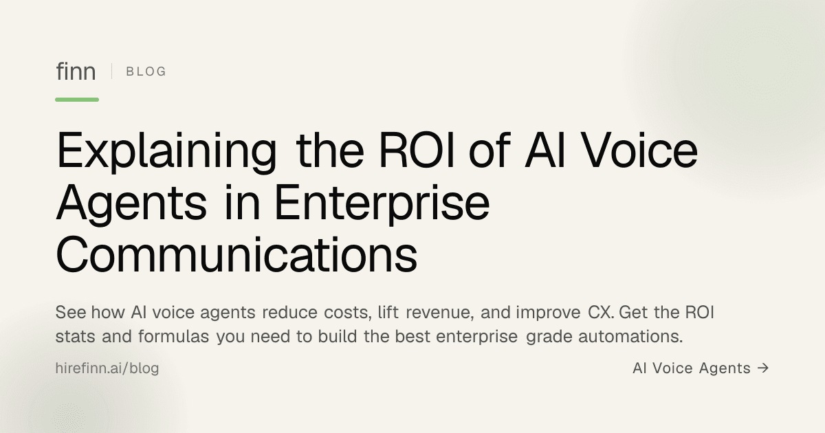 Explicando o ROI de agentes de voz com AI em comunicações corporativas