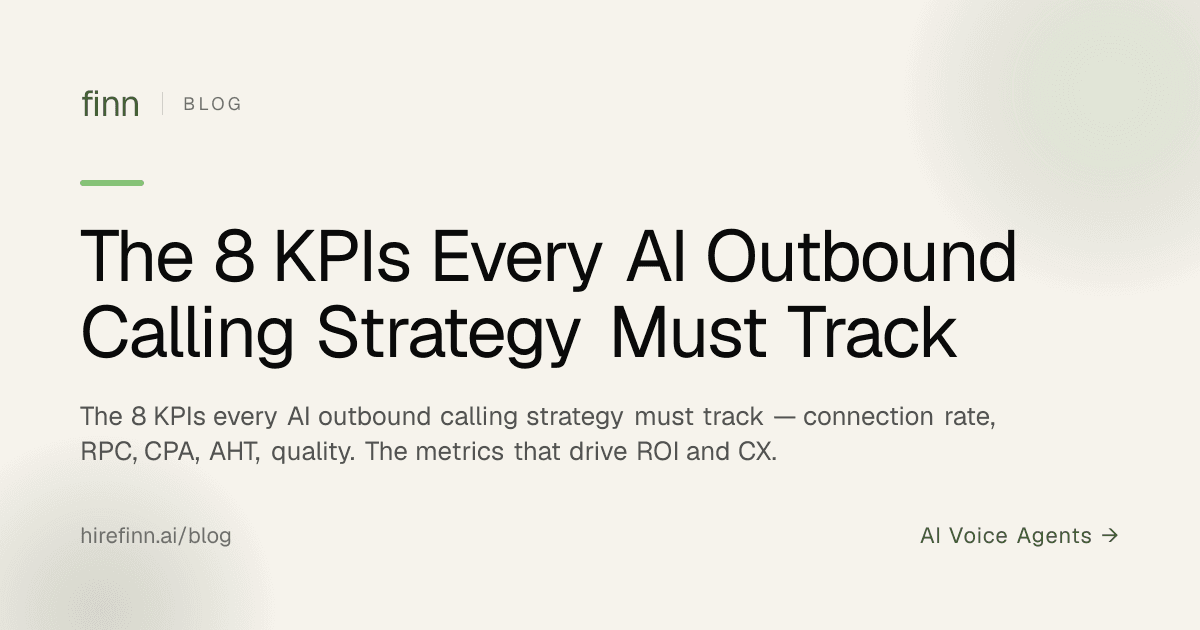Los 8 KPI que toda estrategia de llamadas salientes con AI debe medir
