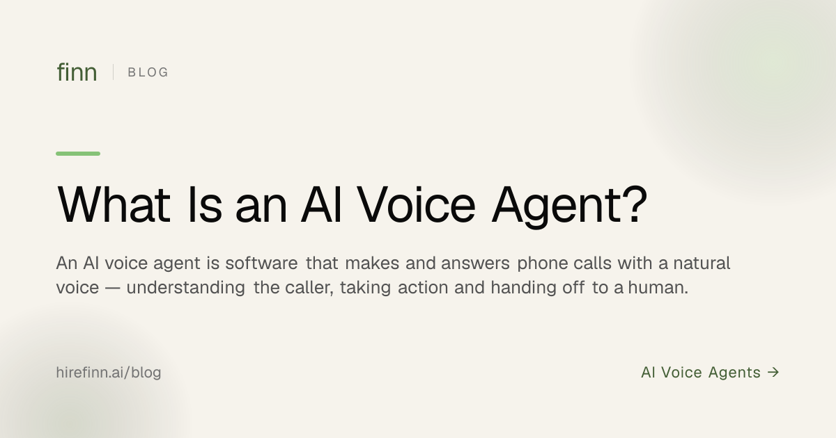 What Is an AI Voice Agent?